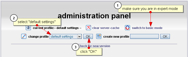 Basic settings